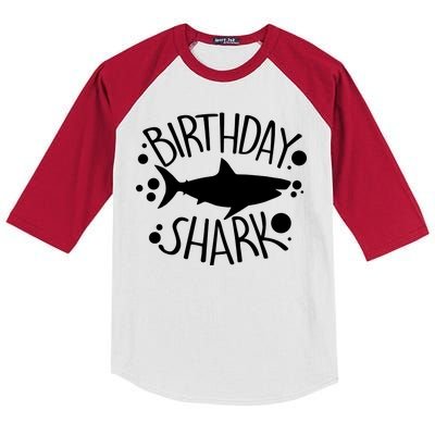 Birthday Shark Kids Colorblock Raglan Jersey