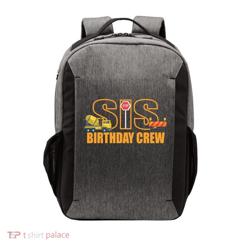 Birthday Sis Crew Sister Vector Backpack