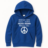 Birthplace Earth Race Human Religion Love Peace Kids Hoodie