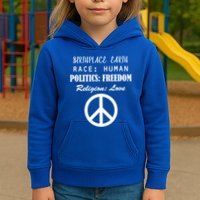 Birthplace Earth Race Human Religion Love Peace Kids Hoodie