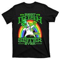 Best Irish Sister Ever St PatrickS Day Unicorn Cute Gift T-Shirt