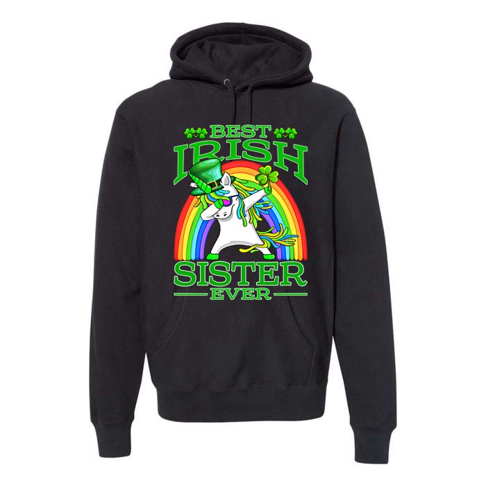 Best Irish Sister Ever St PatrickS Day Unicorn Cute Gift Premium Hoodie