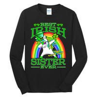 Best Irish Sister Ever St PatrickS Day Unicorn Cute Gift Tall Long Sleeve T-Shirt