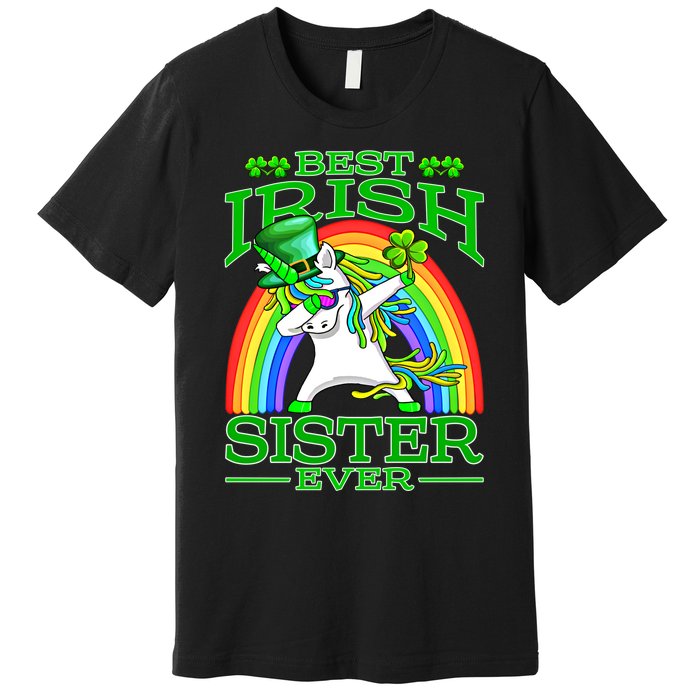 Best Irish Sister Ever St PatrickS Day Unicorn Cute Gift Premium T-Shirt