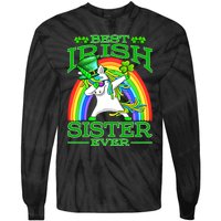 Best Irish Sister Ever St PatrickS Day Unicorn Cute Gift Tie-Dye Long Sleeve Shirt