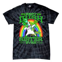 Best Irish Sister Ever St PatrickS Day Unicorn Cute Gift Tie-Dye T-Shirt