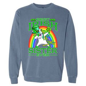 Best Irish Sister Ever St PatrickS Day Unicorn Cute Gift Garment-Dyed Sweatshirt