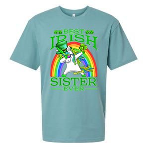 Best Irish Sister Ever St PatrickS Day Unicorn Cute Gift Sueded Cloud Jersey T-Shirt