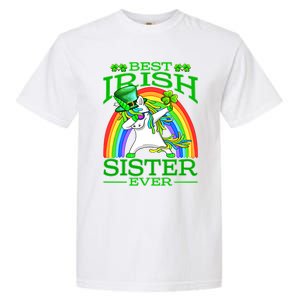 Best Irish Sister Ever St PatrickS Day Unicorn Cute Gift Garment-Dyed Heavyweight T-Shirt