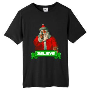 Believe In Santa Funny Christmas Funny Gift Tall Fusion ChromaSoft Performance T-Shirt