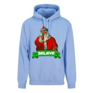 Believe In Santa Funny Christmas Funny Gift Unisex Surf Hoodie