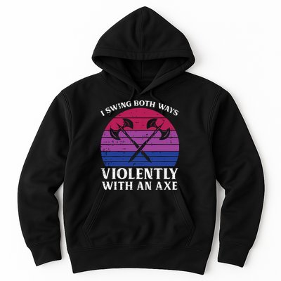 Bisexual I Swing Both Ways Axe Funny Bi Pride Flag Lgbtq Hoodie