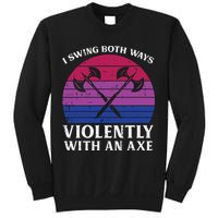 Bisexual I Swing Both Ways Axe Funny Bi Pride Flag Lgbtq Sweatshirt
