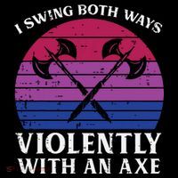 Bisexual I Swing Both Ways Axe Funny Bi Pride Flag Lgbtq Hooded Wearable Blanket