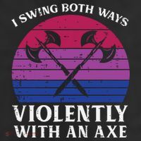 Bisexual I Swing Both Ways Axe Funny Bi Pride Flag Lgbtq Adult Drive Performance Visor