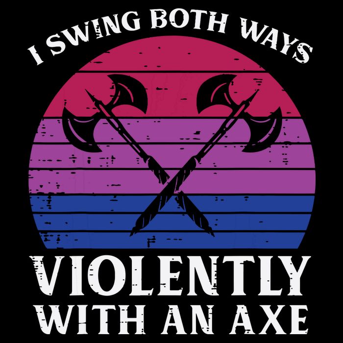 Bisexual I Swing Both Ways Axe Funny Bi Pride Flag Lgbtq 16 in Basic Backpack