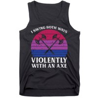 Bisexual I Swing Both Ways Axe Funny Bi Pride Flag Lgbtq Tank Top