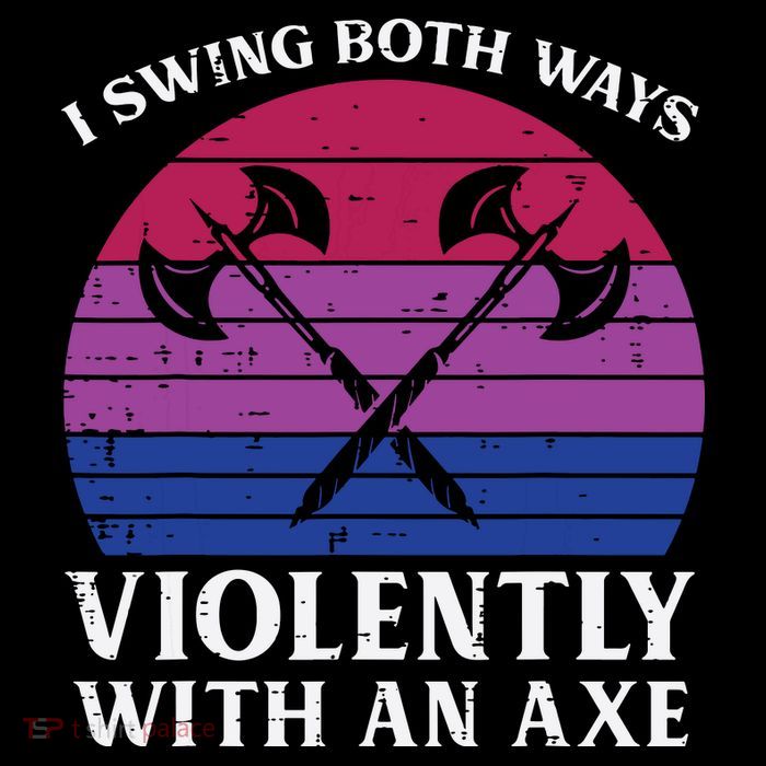 Bisexual I Swing Both Ways Axe Funny Bi Pride Flag Lgbtq Short Acrylic Beanie