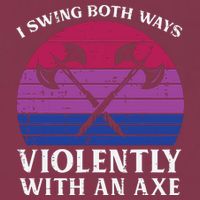 Bisexual I Swing Both Ways Axe Funny Bi Pride Flag Lgbtq 16oz Travel Tumbler
