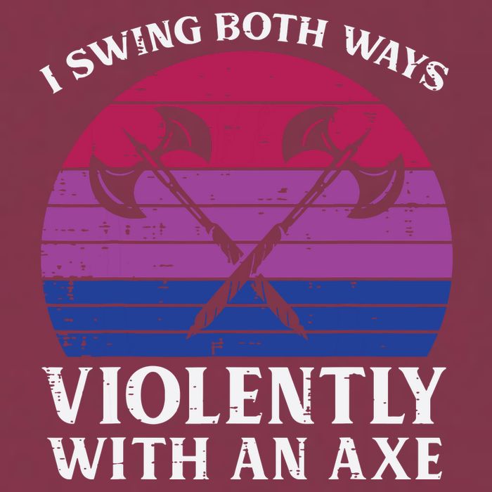 Bisexual I Swing Both Ways Axe Funny Bi Pride Flag Lgbtq 16oz Travel Tumbler