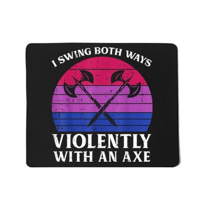 Bisexual I Swing Both Ways Axe Funny Bi Pride Flag Lgbtq Mousepad