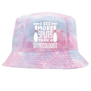 Bowling I See More Splits Then A Gynecologist Funny Bowler Tie-Dyed Bucket Hat