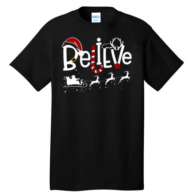 Believe In Santa Clause Christmas Tall T-Shirt