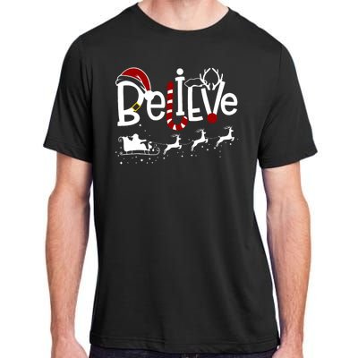 Believe In Santa Clause Christmas Adult ChromaSoft Performance T-Shirt