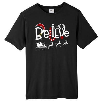 Believe In Santa Clause Christmas Tall Fusion ChromaSoft Performance T-Shirt