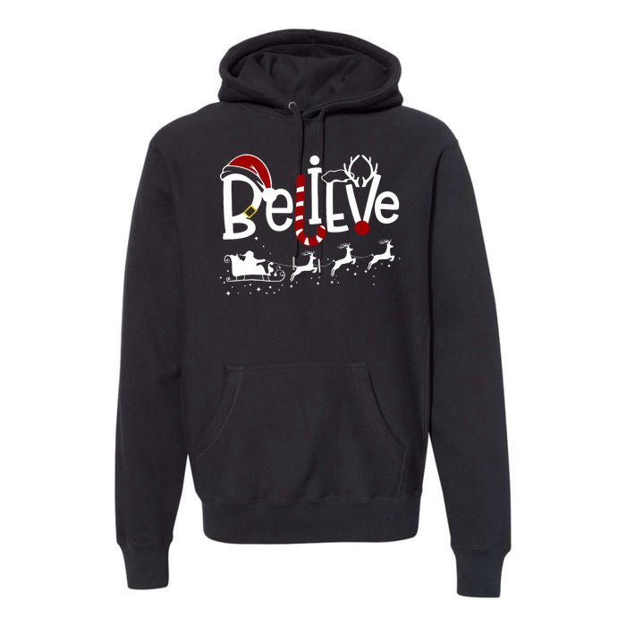 Believe In Santa Clause Christmas Premium Hoodie