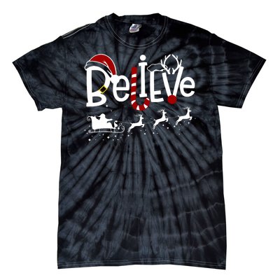 Believe In Santa Clause Christmas Tie-Dye T-Shirt