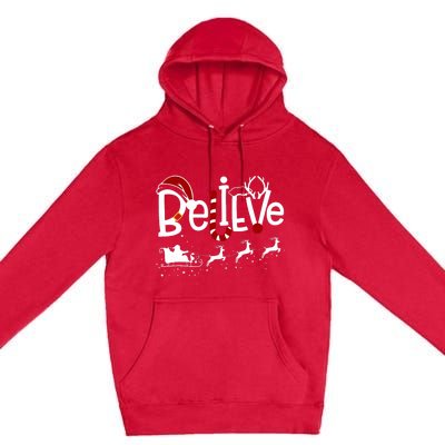 Believe In Santa Clause Christmas Premium Pullover Hoodie