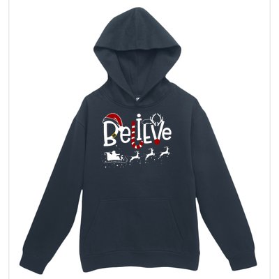 Believe In Santa Clause Christmas Urban Pullover Hoodie