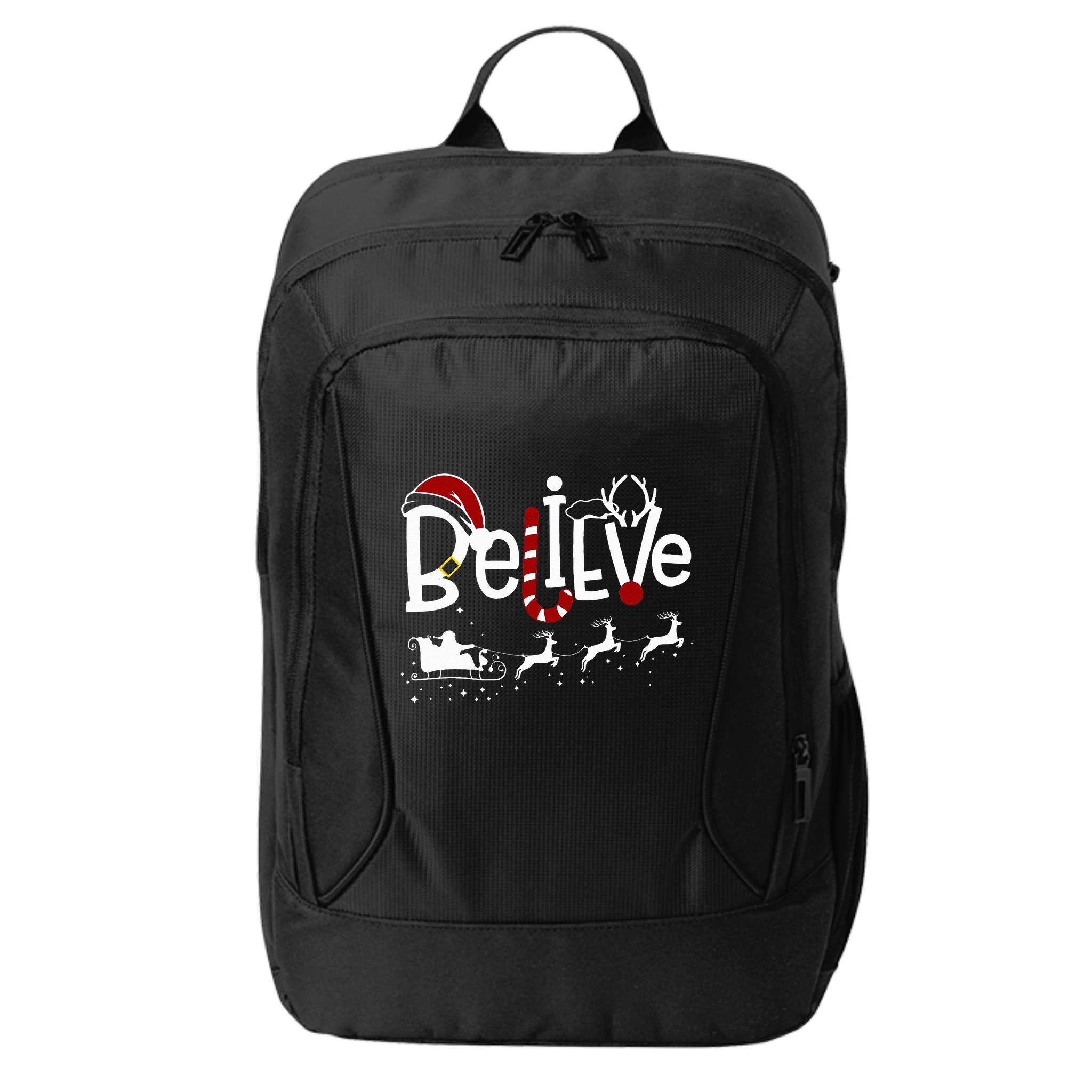 Believe In Santa Clause Christmas Women Girl Boy City Backpack