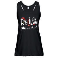 Believe In Santa Clause Christmas Women Girl Boy Ladies Essential Flowy Tank