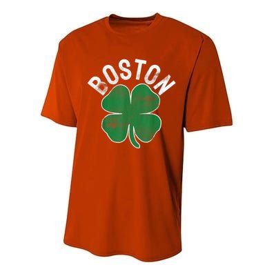 Boston Irish Shamrock St. Patrick's Day Performance Sprint T-Shirt