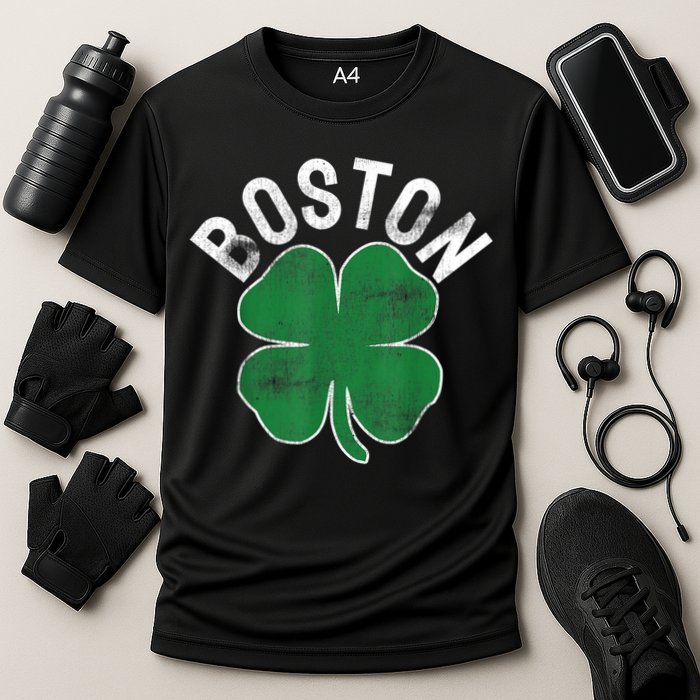 Boston Irish Shamrock St. Patrick's Day Cooling Performance Crew T-Shirt