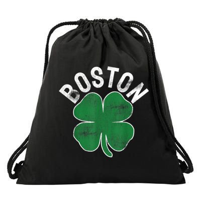 Boston Irish Shamrock St. Patrick's Day Drawstring Bag
