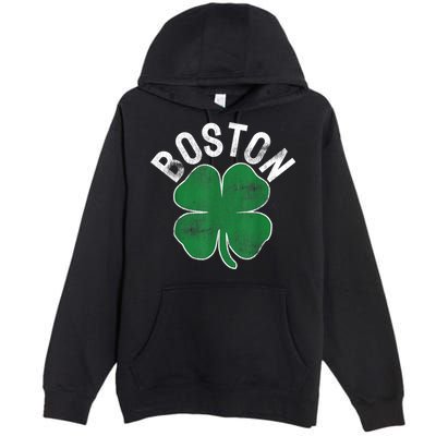 Boston Irish Shamrock St. Patrick's Day Premium Pullover Hoodie