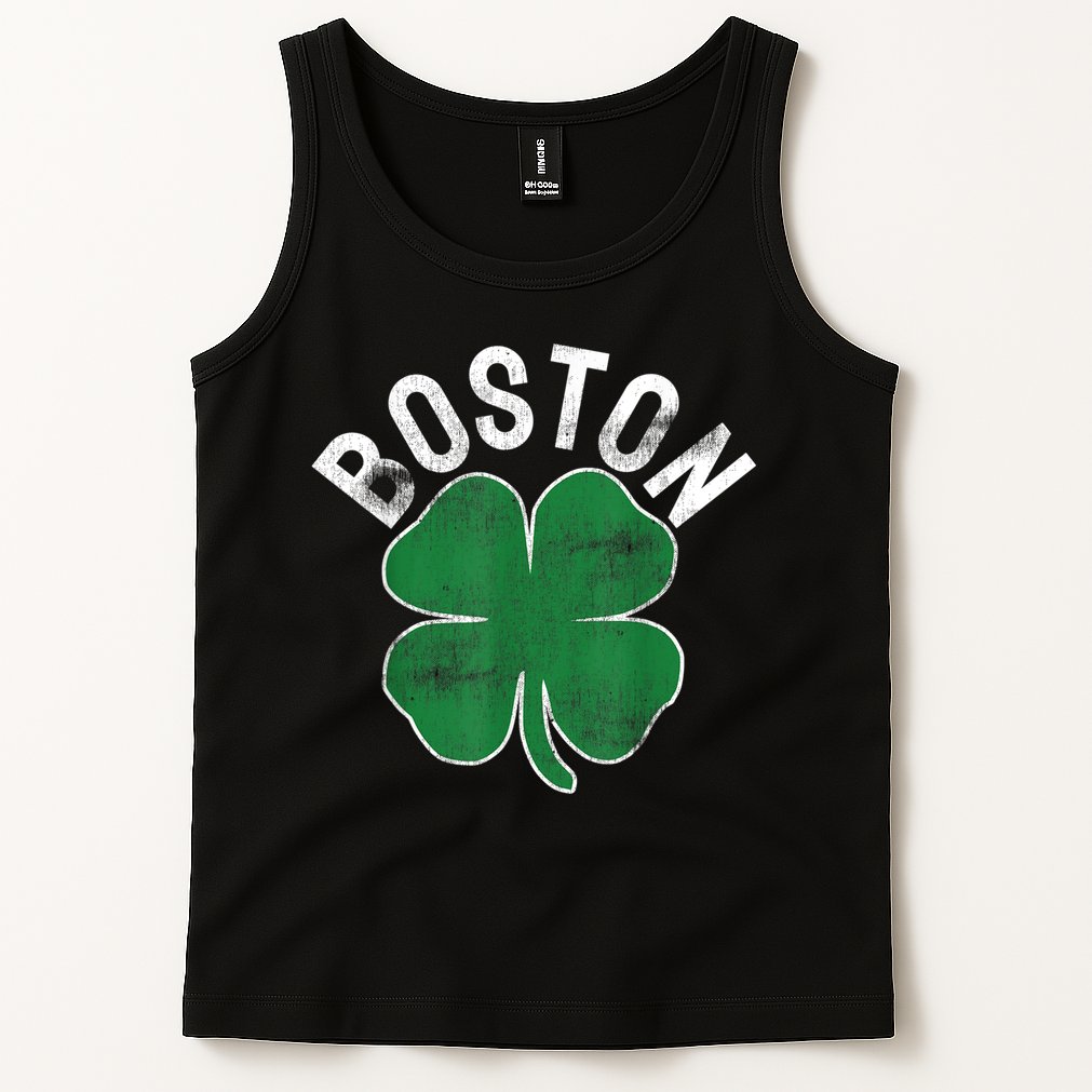 Boston Irish Shamrock St. Patrick's Day Tank Top