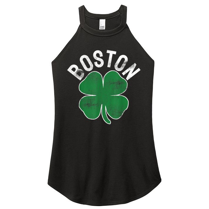 Boston Irish Shamrock St. Patrick's Day Women's Perfect Tri Rocker Tank