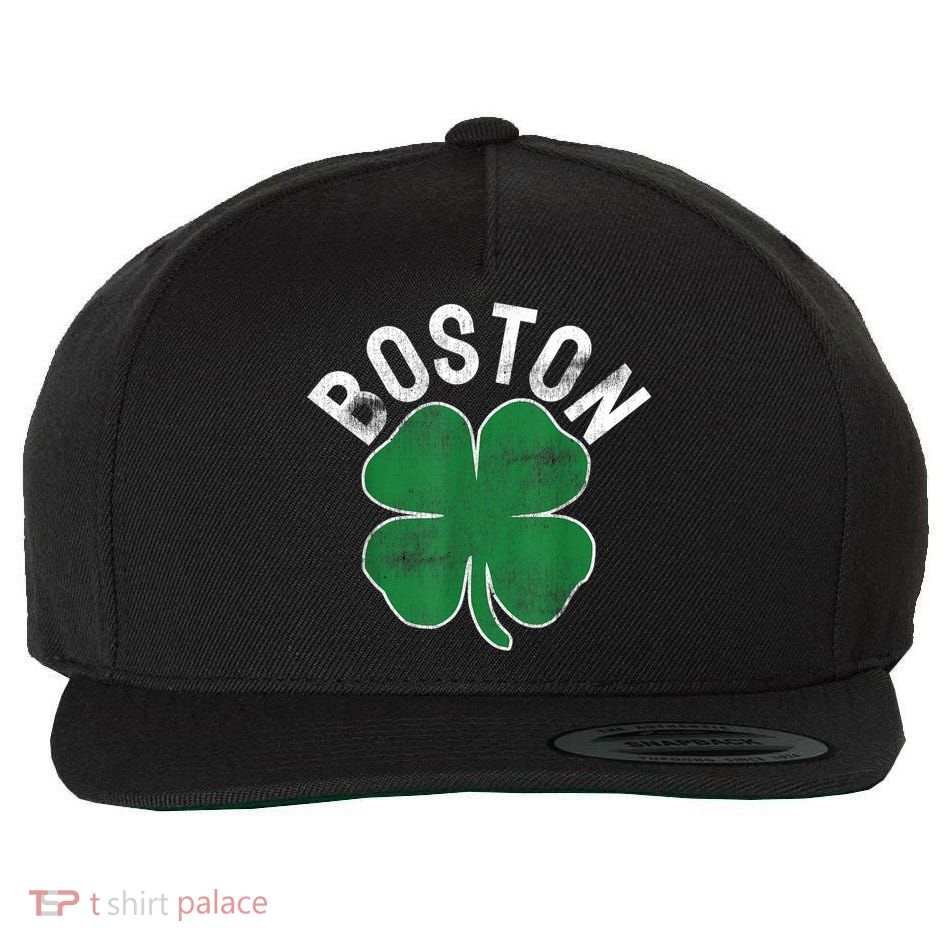 Boston Irish Shamrock St. Patrick's Day Wool Snapback Cap