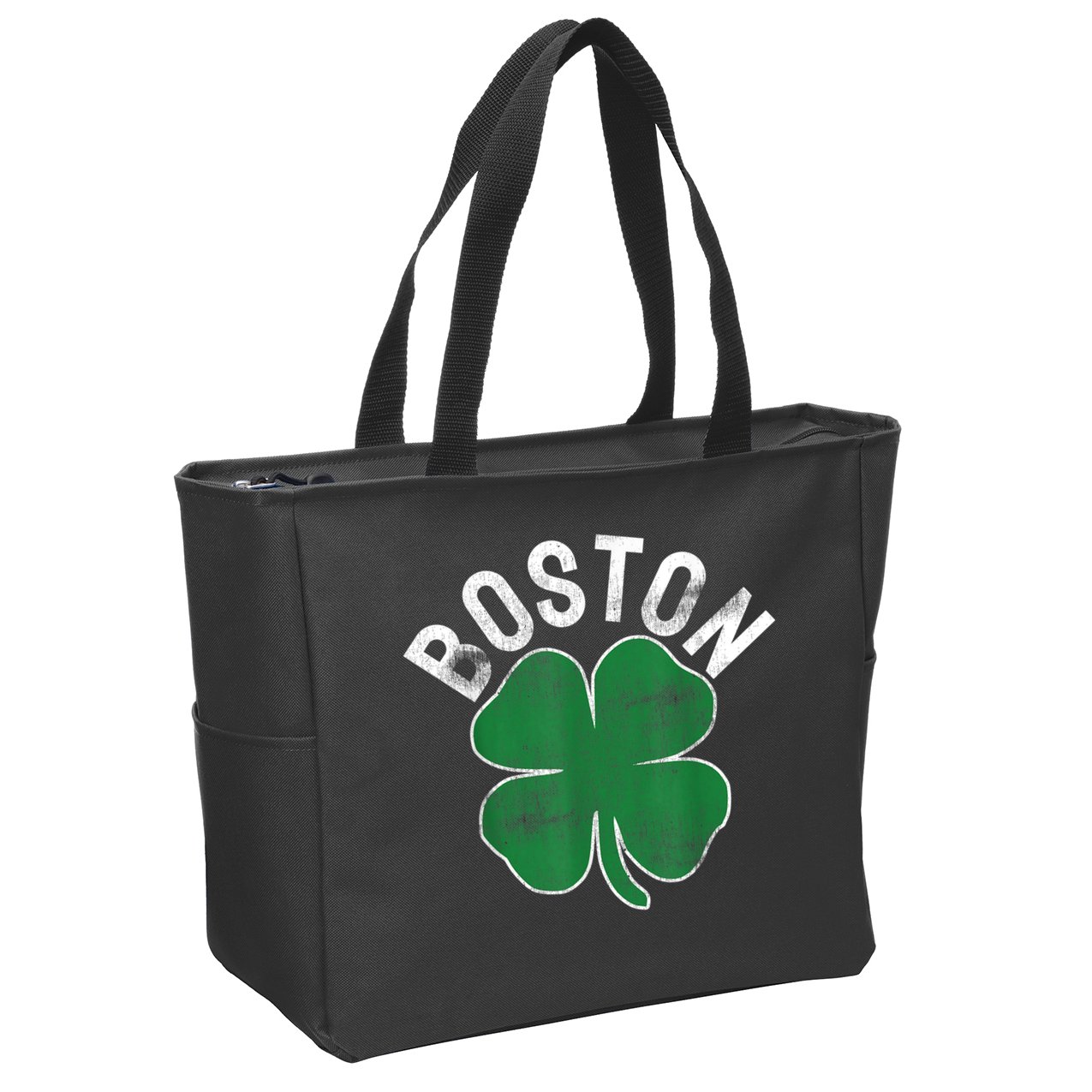 Boston Irish Shamrock St. Patrick's Day Zip Tote Bag