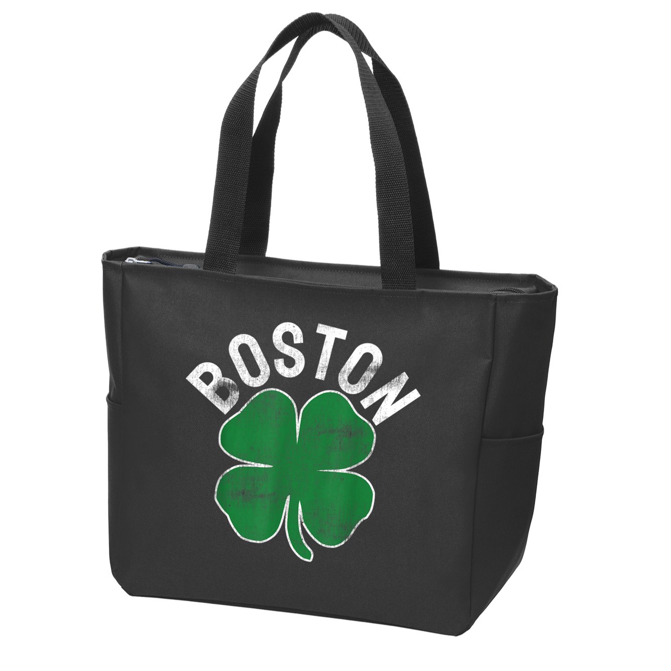 Boston Irish Shamrock St. Patrick's Day Zip Tote Bag