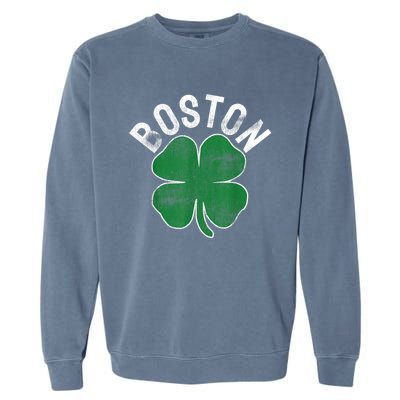 Boston Irish Shamrock St. Patrick's Day Garment-Dyed Sweatshirt