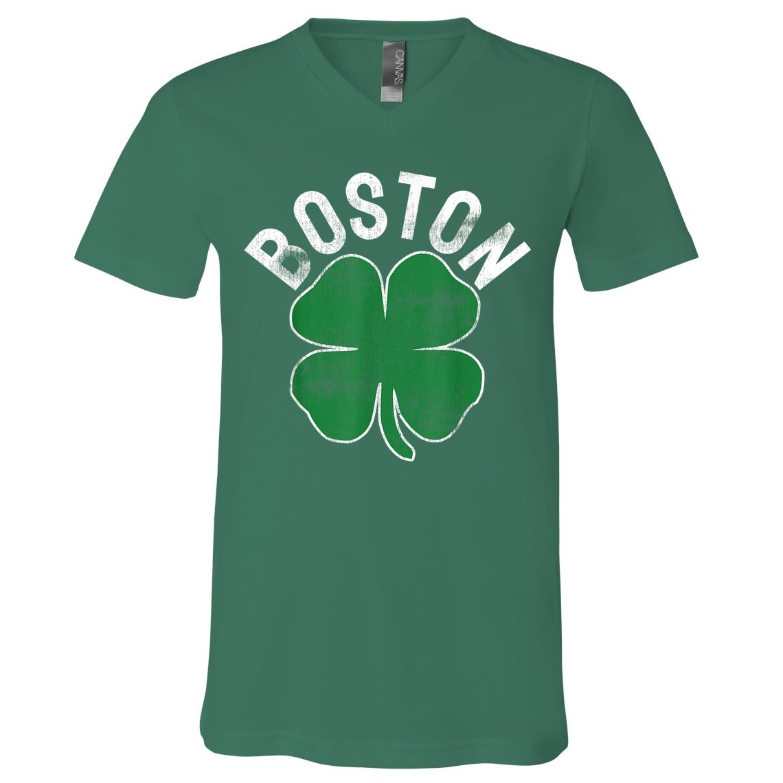 Boston Irish Shamrock St. Patrick's Day V-Neck T-Shirt
