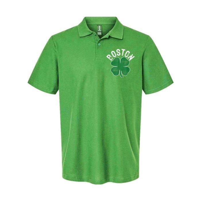 Boston Irish Shamrock St. Patrick's Day Softstyle Adult Sport Polo