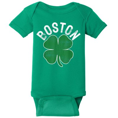 Boston Irish Shamrock St. Patrick's Day Baby Bodysuit