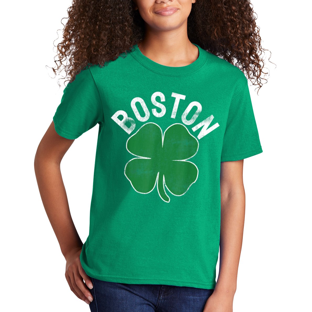 Boston Irish Shamrock St. Patrick's Day Kids T-Shirt