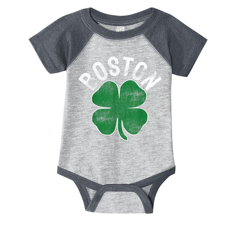 Boston Irish Shamrock St. Patrick's Day Infant Baby Jersey Bodysuit